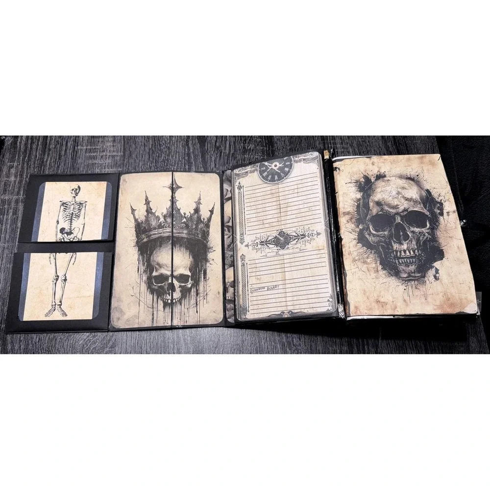 Handmade Gothic Skulls Junk Journal | Mixed‎ Media Art Book | 103 Pages